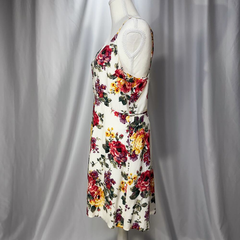 Abercrombie Floral Sundress Peony Boho Poetcore Bloomcore Pockets Medium Dress - Picture 7 of 16